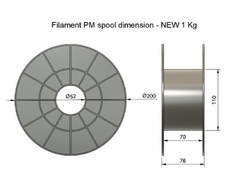 Filament PM 1.75 ABS 1kg, černá