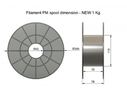 Filament PM 1.75 PLA+ 1kg, bílá