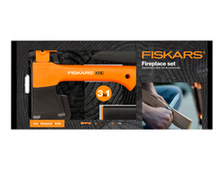 Fiskars Set na oheň sekera XXS X5 + nůž + ostřič 