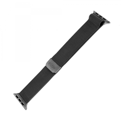 Fixed Mesh Strap síťovaný nerezový řemínek pro Apple Watch 42/44/45mm, černý
