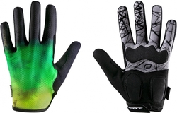 FORCE MTB CORE letní rukavice, fluo-zelené vel.XL