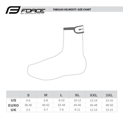 FORCE NEOPRENE BASIC návleky na tretry, černé vel.M