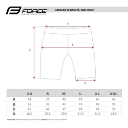 FORCE vnitřní vložka pro MTB kraťasy, černá vel.XS 