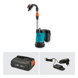Gardena 14602-20 Aku Čerpadlo do sudu 2000/2 18V P4A - sada