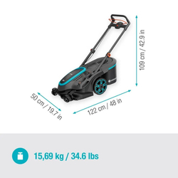 Gardena 14646-55 Akumulátorová sekačka PowerMax Duo 46/36V P4A - bez akumulátoru