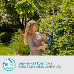 Gardena 14730-20 Aku Nůžky na živý plot ComfCut 50/18V P4A - sada