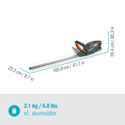 Gardena 14731-20 Nůžky na živý plot ComfCut 60 18V P4A - sada