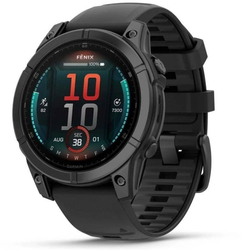 Garmin fenix® E – 47 mm, AMOLED, Slate Grey ocel, černý silikonový řemínek