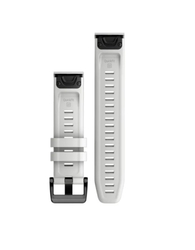 Garmin Řemínek QuickFit 22 mm, silikonový, bílý, černá přezka