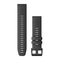 Garmin Řemínek QuickFit 22 mm, silikonový, tmavě šedý, černá přezka