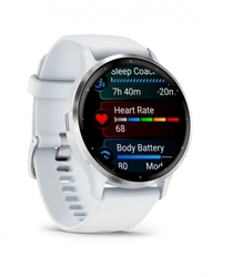 Garmin Venu 3, Silver/ White, silikonový řemínek