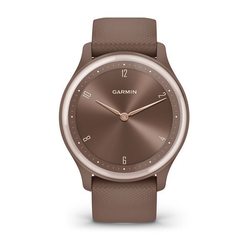 Garmin vívomove Sport Peach Gold/Cocoa, silikonový řemínek