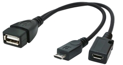Gembird Cablexpert USB OTG AF/microUSB M + microUSB F, 0,15m