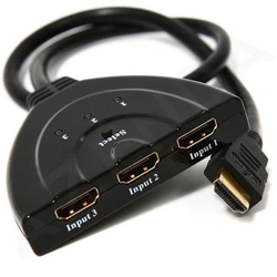 Gembird HDMI přepínač, pro 3 zdroje na 1 TV