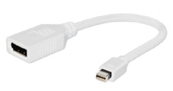 Gembird miniDisplayPort (M) na DisplayPort (F), bílá