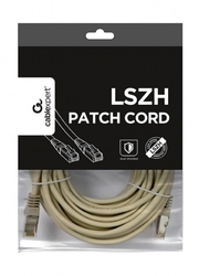 Gembird patch kabel S/FTP Cat. 6A LSZH, 10 m, šedý
