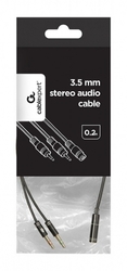 Gembird rozdvojka jack 3,5mm 4pól na 2x3,5mm F/M, kovové