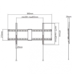 GEMBIRD WM-90F-01 Držák TV, 43"-90" (70kg)