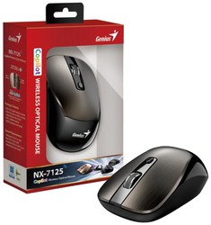 GENIUS NX-7125 Chocolate/ 1200 dpi/ bezdrátová/ Copilot/ 4tlačítková/ čokoládová