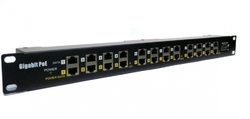 Gigabitový stíněný 12-portový POE panel