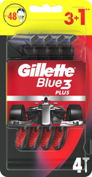 Gillette Blue3 Red jednorázová holítka 3+1ks