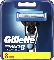 Gillette Mach3 Turbo náhradní břity, 8 ks