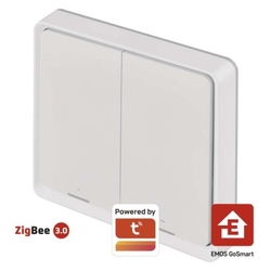 GoSmart Přenosný ovladač scén IP-2002ZW, ZigBee 3.0, 2-tlačítkový