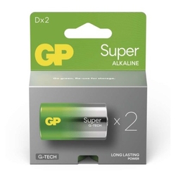 GP alkalická baterie SUPER D velké mono (LR20) 2pack