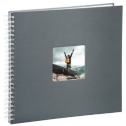 Hama album klasické spirálové FINE ART 36x32 cm, 50 stran, šedé, bílé listy