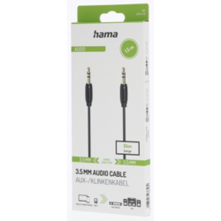 Hama audio kabel jack 3.5 mm, 1,5m, slim