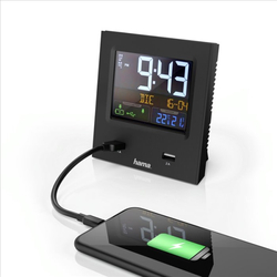 Hama Dual-USB budík řízený rádiovým signálem (186381)