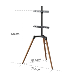Hama podlahový TV stojan Real Wood, 400x400, dřevo