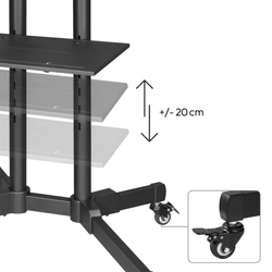 Hama podlahový TV stojan Trolley, pojízdný, 600x400