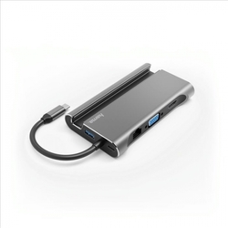 Hama USB-C dokovací stanice 7v1, 3x USB-A 3.1, HDMI, VGA, LAN, USB-C (PD)