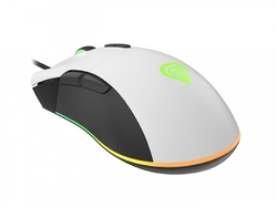 Herní myš GENESIS Krypton 290, RGB podsvícení, 6400 DPI, bílá