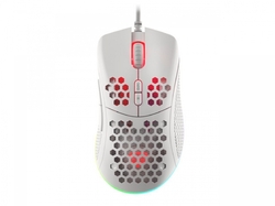 Herní myš GENESIS Krypton 555, RGB podsvícení, 8000 DPI, bílá