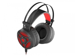 Herní sluchátka GENESIS Neon 360, Stereo, Vibrace, červené podsvícení