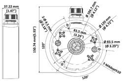 HIKVISION instalační krabice pro kameru DS-1280ZJ-DM46/ D7xx/ HiLook D1xxHA-LU