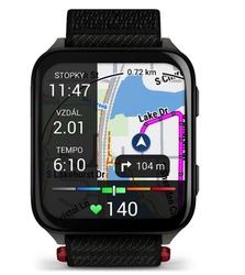 HOD GPS Garmin Venu® X1, černé pouzdro s titanovou zadní stranou Slate a nylonovým řemínkem ComfortFit v barvě Black