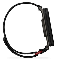 HOD GPS Garmin Venu® X1, černé pouzdro s titanovou zadní stranou Slate a nylonovým řemínkem ComfortFit v barvě Black