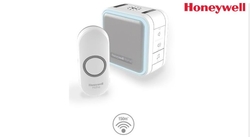 Honeywell Home DC515N bezdrátový zvonek Series 5, 150 m, 6 melodií, přenosná základna bílá, design. tlačítko