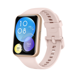 Huawei Watch Fit 2 Active Gold + Sakura Pink Silicone Strap