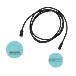 i-tec Thunderbolt 3 – Class Cable, 40GB/s, 100W Power Delivery, USB-C Compatible, 150cm