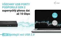 i-tec USB 3.0 / USB-C / Thunderbolt, 3x 4K Docking Station Gen 2, Power Delivery 100W