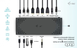 i-tec USB 3.0 / USB-C / Thunderbolt Dual Display Docking Station, PD 100W