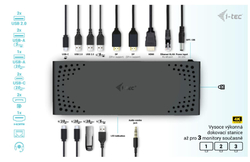 i-tec USB-C Triple Display Docking Station Gen 2, PD 100W
