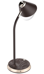 IMMAX LED stolní lampička FINCH hnědá + zlaté prvky