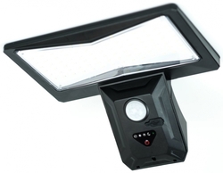 IMMAX WING venkovní solární nástěnné LED osvětlení s PIR čidlem, černé