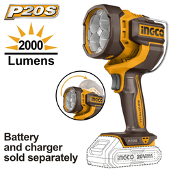Ingco CWLI2088 AKU svítilna pracovní LED 20 V, bez baterie a nabíječky