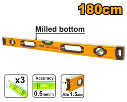 Ingco HSL08180 Vodováha 1800mm ALU 3 libely